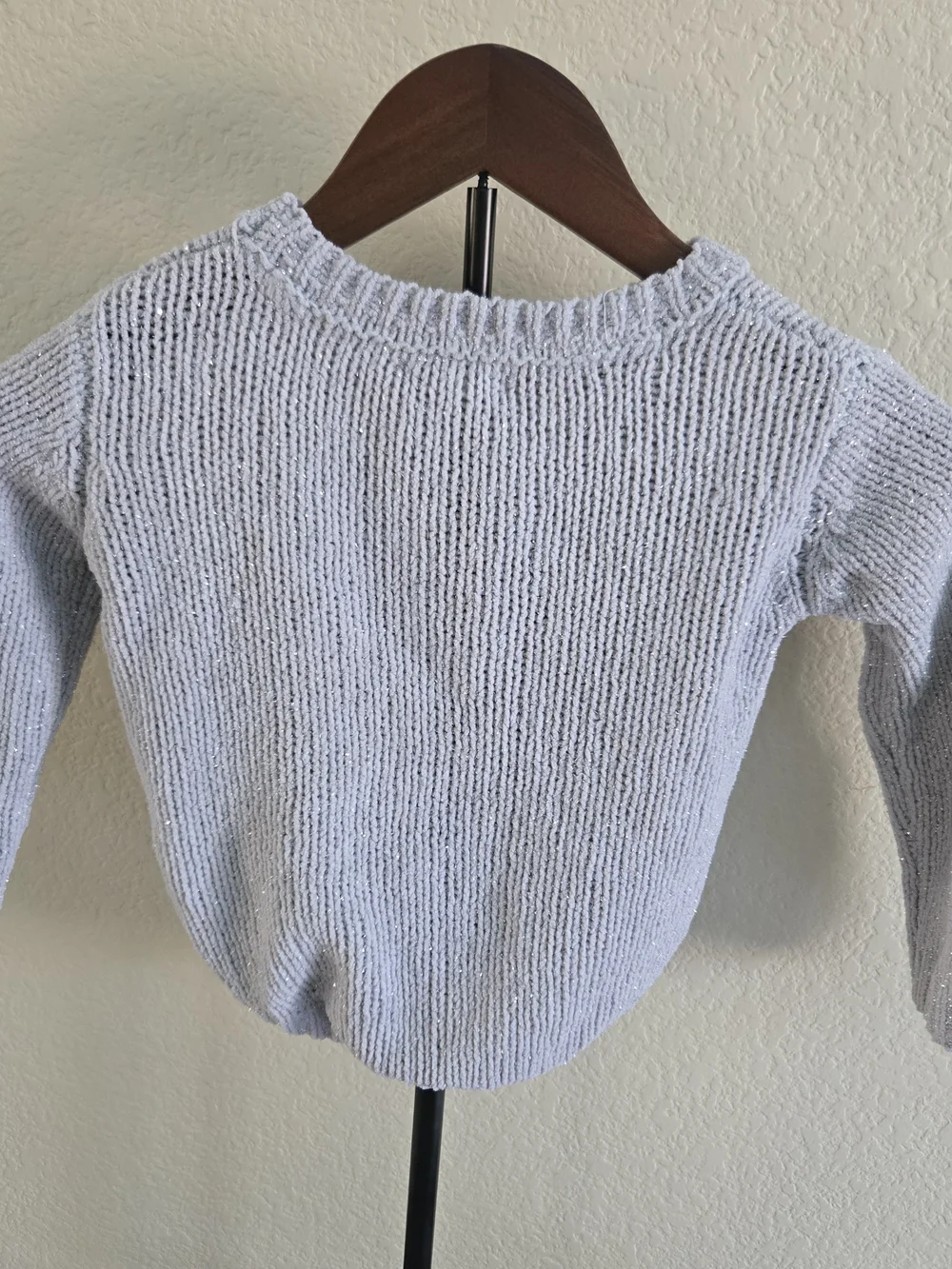 Sequin Unicorn Sweater. Light Gray.  Size 5-6 Years.